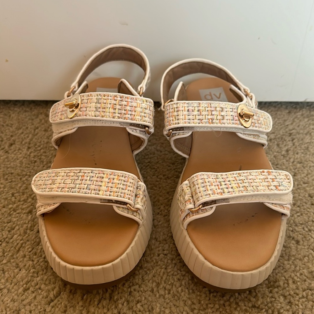 Dolce Vita multicolored platform strap sandals